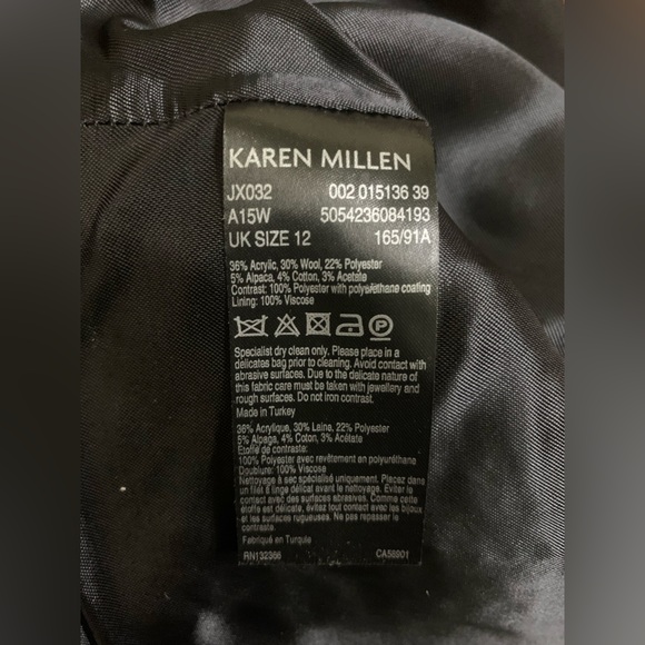 Karen Millen Size 8 Multicolored Tweed Blazer Coat - Picture 6 of 8